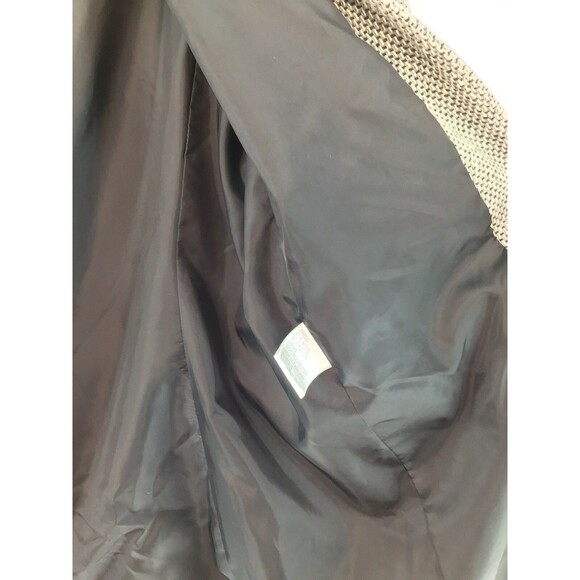 LARRY LEVINE Women's Size 10 Tweed Coat Knee Length 2 button Black Gray White - Picture 10 of 15